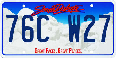 SD license plate 76CW27