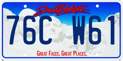 SD license plate 76CW61