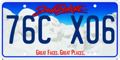 SD license plate 76CX06
