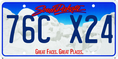 SD license plate 76CX24