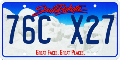 SD license plate 76CX27