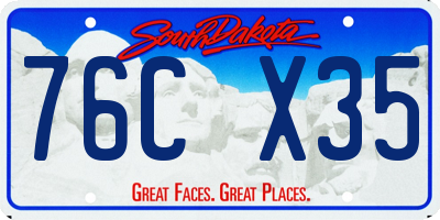 SD license plate 76CX35
