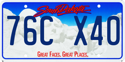 SD license plate 76CX40