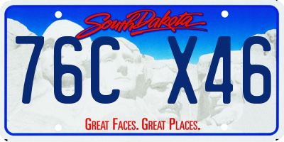 SD license plate 76CX46