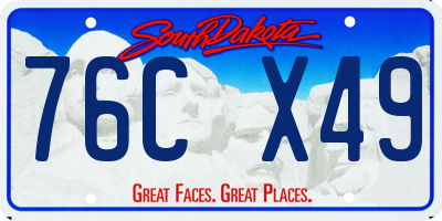SD license plate 76CX49
