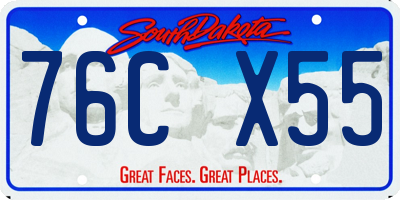 SD license plate 76CX55