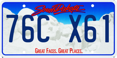 SD license plate 76CX61