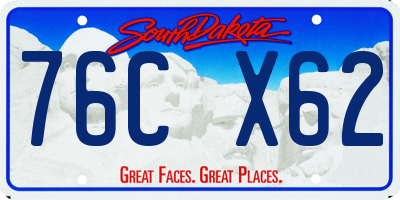 SD license plate 76CX62