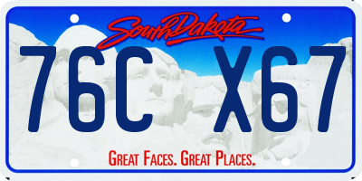 SD license plate 76CX67