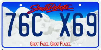 SD license plate 76CX69