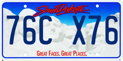 SD license plate 76CX76