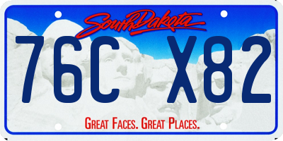 SD license plate 76CX82