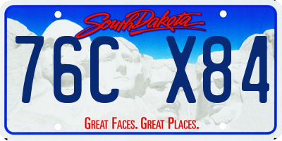 SD license plate 76CX84
