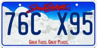 SD license plate 76CX95