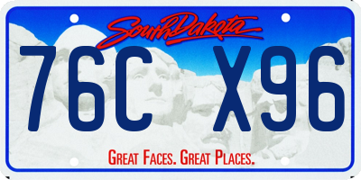SD license plate 76CX96