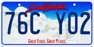 SD license plate 76CY02