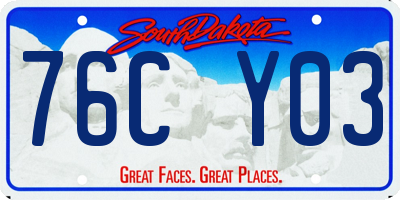 SD license plate 76CY03