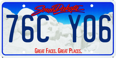 SD license plate 76CY06