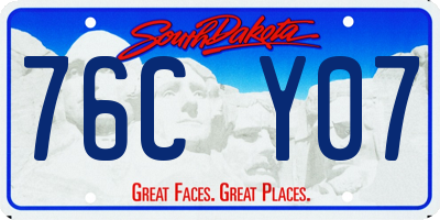 SD license plate 76CY07