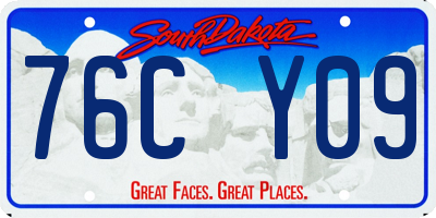 SD license plate 76CY09