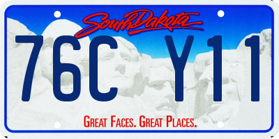 SD license plate 76CY11