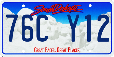 SD license plate 76CY12