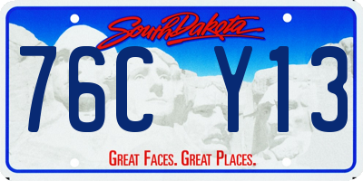 SD license plate 76CY13