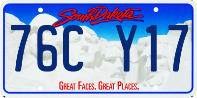 SD license plate 76CY17