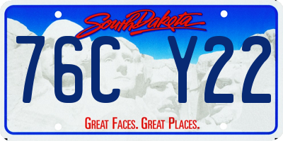 SD license plate 76CY22