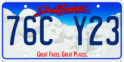 SD license plate 76CY23