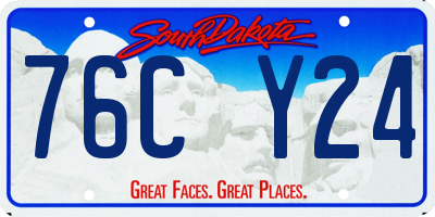 SD license plate 76CY24