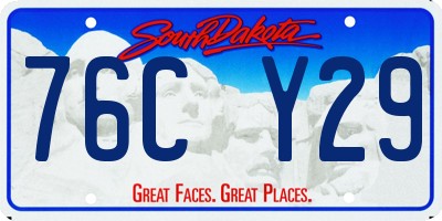 SD license plate 76CY29