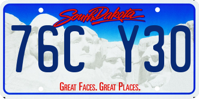 SD license plate 76CY30