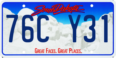 SD license plate 76CY31