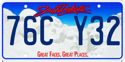 SD license plate 76CY32