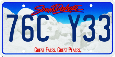 SD license plate 76CY33
