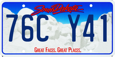 SD license plate 76CY41