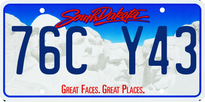 SD license plate 76CY43