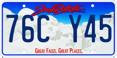 SD license plate 76CY45