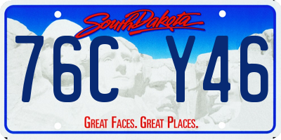 SD license plate 76CY46
