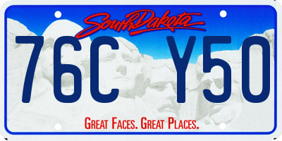 SD license plate 76CY50