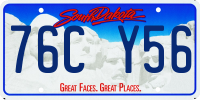 SD license plate 76CY56