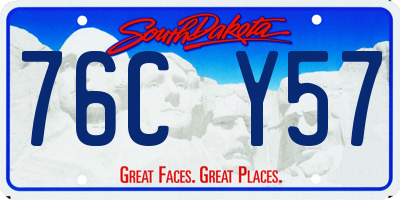 SD license plate 76CY57
