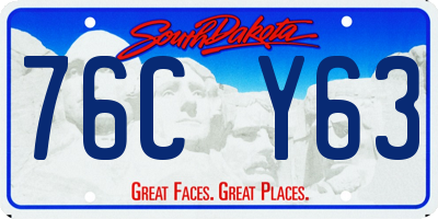 SD license plate 76CY63