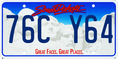 SD license plate 76CY64