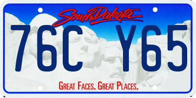 SD license plate 76CY65