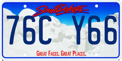 SD license plate 76CY66