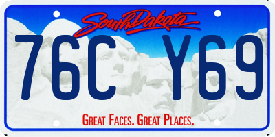 SD license plate 76CY69