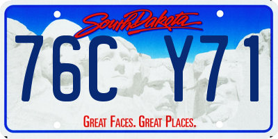 SD license plate 76CY71