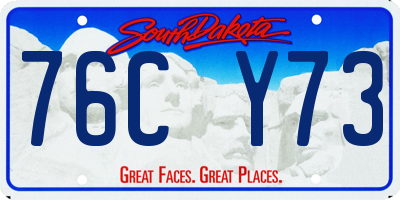 SD license plate 76CY73